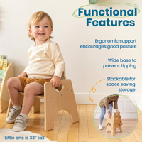 Ensemble table et chaises en contreplaqué de bouleau, mobilier Montessori pour école, maternelle, crèche, garderie, salle de classe