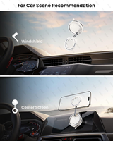 N55 Ventouse magnétique sous vide pour voiture Ventouse forte pour un ajustement stable Rotation à 360 ° et réglable pour tous les smartphones