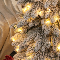 Sapin de Noël pliable d'extérieur en PVC YuanLi avec lumières LED, tailles personnalisables, vert