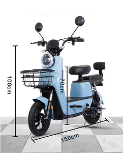 Bicicleta Eléctrica de Doble Asiento con Cuadro de Acero al Carbono, Motor sin Escobillas de 1000W, Funciones Digitales Electrónicas, Batería de Alto Alcance de 50 km para Desplazamientos - Product Image 4