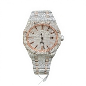 Custom Men's Hip Hop <b>Mechanical</b> <b>Watch</b> with Stainless Steel & Moissanite Case 10 Bar Water Resistance Bracelet Clasp - Product Image 1