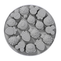 Outils de cuisson en silicone pour chocolats faits maison, gâteaux en fondant et bonbons mous en forme d'animaux mignons, avec des motifs amusants de style dessin animé