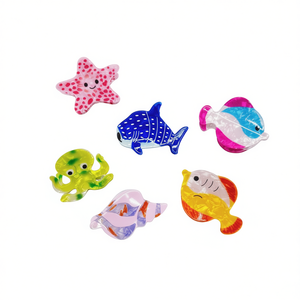 Pinza para el pelo Ocean Series de 7 cm para niños con diseño de animales marinos adorables - Product Image 1