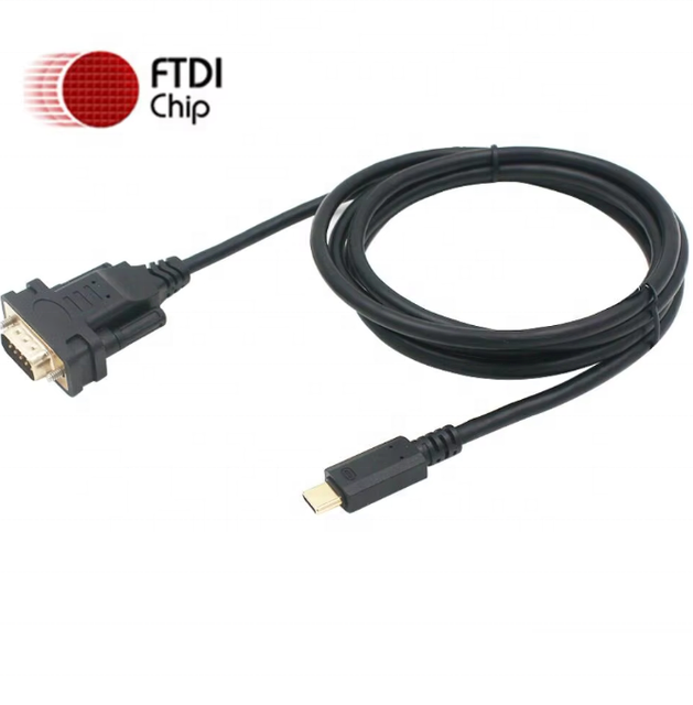 FTDI FT232RL USB C TYPE C to DB9 RS232 Serial Adapter Converter Cable 6ft Support Win11/10/8/7/XP/Android/Mac/Linux/Vista