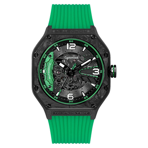 Reloj Mecánico Automático con Bisel de Fibra de Carbono y Correa de Silicona - Product Image 2