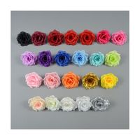 Hot Selling künstliche Blumen Rosen kopf 3,9 Zoll Seide Rose Blumen kopf für Hochzeits feier Aller heiligen Halloween Dekoration