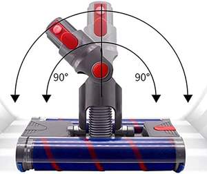 Brosse à plancher double tête électrique pour <span class=keywords><strong>aspirateur</strong></span> Dysons V8 <span class=keywords><strong>V7</strong></span> V10 V11, outil à tête de rouleau rotatif moelleux - Product Image 2