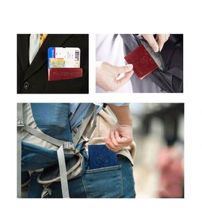 Vente en gros de porte-passeport personnalisé avec logo, sublimation, portefeuille de voyage multifonction, porte-passeport en cuir PU avec protection RFID - Product Image 4