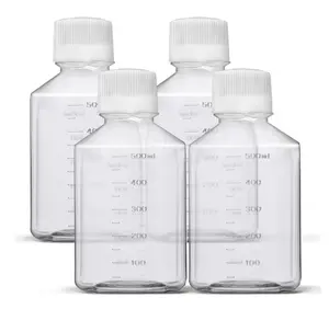 Weithals sterile Petg Media Gewebekultur Zell flasche Quadrat 10ml -1000ml