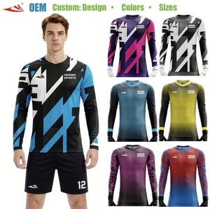 Tenue d'entraînement de <span class=keywords><strong>gardien</strong></span> de <span class=keywords><strong>but</strong></span> pour hommes et enfants, équipement de <span class=keywords><strong>football</strong></span>, kit de protection, maillot à manches longues et short, accessoires, vêtements de <span class=keywords><strong>football</strong></span> - Product Image 1