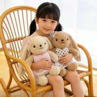 Z Peluche Lapin Anduo Mignon à Longues Oreilles 27cm avec Pyjama, Compagnon de Sommeil pour Enfants, Animal en Peluche, Vente Chaude de Pâques