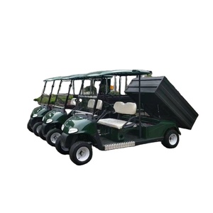 Ce chariot de golf utilitaire 4 places électrique 4 roues motrices Street Legal Club Car avec aluminium avec boîte de chargement - Product Image 1