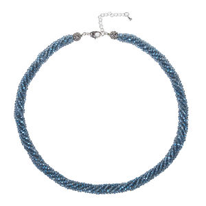 Collier chaîne torsadée dorée de 18 pouces Fashionin avec cristal de verre, motif ethnique religieux en forme de cœur, diamant, cadeau de fête - Product Image 1