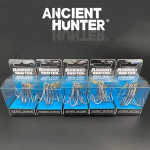 Anzuelo antiguo Hunter de acero al carbono para agua salada, anzuelo triple superfuerte, <span class=keywords><strong>3X</strong></span>, para agua dulce, 1/<span class=keywords><strong>0</strong></span> # - 3/<span class=keywords><strong>0</strong></span> #1 # - 8 # - Product Image 5