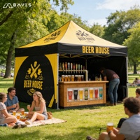 Logo personnalisé Gazebo avec protection UV 3x3 Auvents extérieurs Gazebos pop-up Tente à auvent étanche Tentes d'exposition pliantes en aluminium