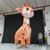 Publicidad personalizada inflable jirafa inflables dibujos animados