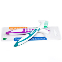 Brosse à dents en Nylon double tête de brosse, prothèse dentaire Portable, brosse à dents pour aligneurs, offre spéciale
