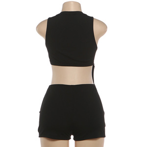 PEEQI K6Q07241A Nuova Collezione Estate 2026 Tuta Intera da Donna alla Moda Senza Maniche con Cut-Out Sexy e Taglio Irregolare - Product Image 6