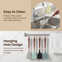 Spatule en silicone pour poêles antiadhésives, résistante à la chaleur, sans BPA, ustensile de cuisine, spatule solide pour poisson, œufs, crêpes, ODM OEM