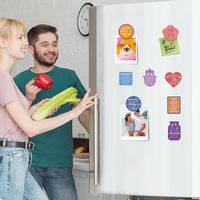 Aimants de réfrigérateur en céramique en forme de ventilateur pour la décoration intérieure, autocollants de carrelage sublimés personnalisés et cadeaux souvenirs magnétiques souples en gros