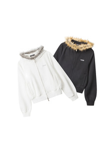 Sweat à capuche unisexe à double fermeture éclair, coupe ample, logo personnalisé, poids lourd, automne, fourrure synthétique, anti-rides numérique - Product Image 6