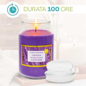 Vela Aromática de Lavanda 550g en Frasco de Vidrio Hecho en Italia Paquete de 3 - Product Image 4
