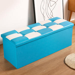 Katlanır depolama osmanlı tezgah özel dikdörtgen siyah PU deri yatak odası <span class=keywords><strong>Modern</strong></span> tasarım Caishi yüksek kaliteli - Product Image 3