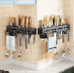 Yoto-מותקן קיר אחסון מארגן מפעל סכין מטבח ישיר נירוסטה כלי נירוסטה כלי מחזיק מתלה עם מגבת מגבת - Product Image 2