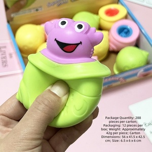 Jouet à presser <span class=keywords><strong>pop</strong></span>-up mignon en forme de créature marine (poulpe, crabe, radis) pour la décompression, le soulagement du stress, les enfants autistes, les squishies, les farces et les fidget toys - Product Image 1