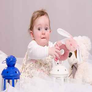 Nouveau design jouet éducatif sensoriel pour nouveau-né bébé lit cloche bébé <span class=keywords><strong>hochet</strong></span> en peluche jouet <span class=keywords><strong>lapin</strong></span> rose animaux en peluche jouets - Product Image 2