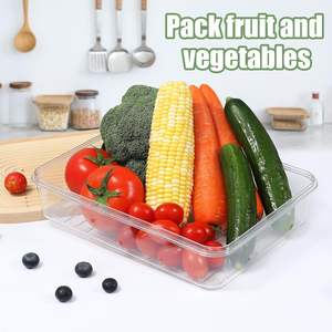 Own Design Sealed Snackle <b>Storage</b> Box With Divider Plastic Divided Serving Veggie <b>Tray</b> With Lid - Product Image 3