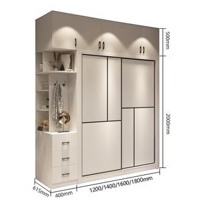CBMmart-armario blanco para el hogar, casa <span class=keywords><strong>de</strong></span> <span class=keywords><strong>alquiler</strong></span>, dormitorio, moderno, simple, económico, puerta corredera - Product Image 5