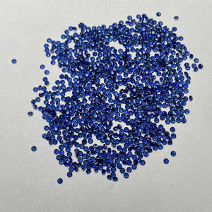 Saphir naturel de couleur saphir, forme ronde, 0,8 mm-2,0 mm, provenant directement de l'usine en Chine - Product Image 3