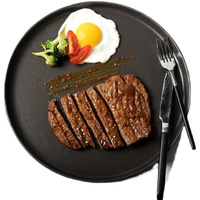 Instagram-Style Nordische Flache Teller Trendige Kreative Obst-Salat-Kuchen-Steak-Teller Keramik-Geschirr Mikrowellengeeignet Einfarbiges Muster