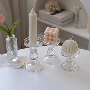 Bougeoirs en <span class=keywords><strong>verre</strong></span> de style nordique, colonne romaine, Yannoxi, pour salles à manger chinoises occidentales, décorations romantiques pour dîners aux chandelles - Product Image 2