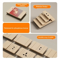 Material de PC Duradero, Estándar del Reino Unido y Estados Unidos, Material de PC para el Hogar, Enchufe Eléctrico Doble Multifunción para el Hogar