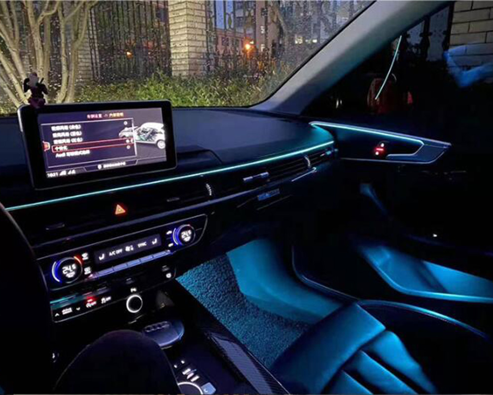 QKLsudua 2 Luci Led Per Specchietti Auto - Indicatori Di Direzione Dinamici Sequenziali Per Audi A4 B9, A5, S5, RS5 (2016->), Blu/Giallo