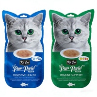 Pouch Puree Kucing yang Dapat Dijilat, Cetak Kustom, Sachet Camilan Hewan Peliharaan Basah, Segel Belakang dengan Lubang Sobek, Food Grade, Anti Bocor, Grosir Pabrik