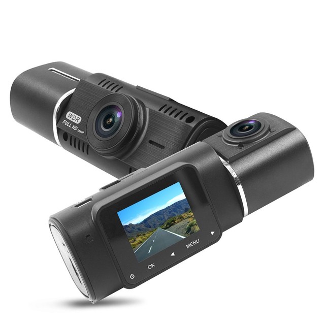 1.5 " Screen G-sensor Wdr Dual Camera Dash Cam Camera for Inside Car Car Video Camera Recorder with Gps