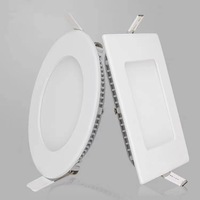 Haute qualité 24W 18W led panneau lumineux rond carré encastré led panneau lumineux blanc chaud encastré panneau lumineux