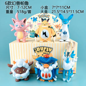 Figurines mignonnes de dessin animé <span class=keywords><strong>Pokemon</strong></span> Kawaii, Pikachu Psyduck Squirtle, décoration de voiture, collection d'ornements de gâteau pour enfants, jouets, cadeaux - Product Image 6