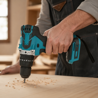 Perceuse à percussion sans fil sans balais 21V, batterie lithium rechargeable, perceuse électrique pour percer le bois, le métal et le béton