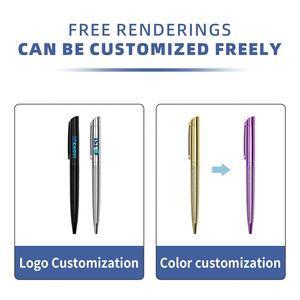 Ensemble de stylos gel noirs personnalisés avec logo promotionnel, 0,5 mm, avec impression UV effaçable, design en bois grainé métallique pour le bureau et l'école - Product Image 3
