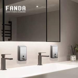FANDA 40 OZ. DISTRIBUTEUR DE SAVON LIQUIDE VERTICAL EN ACIER INOXYDABLE FABRIQUÉ À TAIWAN - Product Image 3