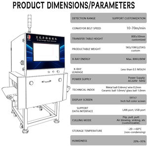 Détecteur automatique de corps étrangers et de métaux par rayons X pour l'industrie alimentaire, application multi-aliments, dispositif d'inspection de qualité alimentaire - Product Image 2