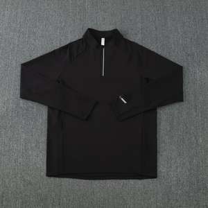 男女通用夏季运动两件套汗衫透气毛圈面料长袖圆领标语图案快干衬衫短裤 - Product Image 3