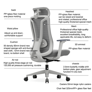 <span class=keywords><strong>Chaise</strong></span> <span class=keywords><strong>de</strong></span> <span class=keywords><strong>bureau</strong></span> <span class=keywords><strong>de</strong></span> direction <span class=keywords><strong>ergonomique</strong></span> à <span class=keywords><strong>dossier</strong></span> <span class=keywords><strong>haut</strong></span> en tissu pour la maison et le <span class=keywords><strong>bureau</strong></span>, avec accoudoirs réglables, soutien lombaire, pivotante, pour visiteurs - Product Image 2