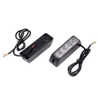 Nouvelle lampe stroboscopique bleue à 4 LED, clignotante latérale pour calandre de voiture, étanche IP65, 4W, en aluminium et PC, installation facile, Fortek