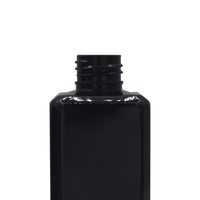 Flacon de gel douche pour homme en plastique noir rectangulaire haut de gamme de 500 ml, contenant vide pour le lavage du corps, le shampoing, pompe