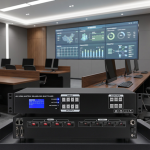 Hardrock 4x4สำหรับเมทริกซ์ที่ไร้รอยต่อ4K60Hz โลหะสำหรับสวิตช์วิดีโอพร้อมการ<span class=keywords><strong>ค</strong></span>วบ<span class=keywords><strong>ค</strong></span>ุมแอพและการ WS-A-0404H460โมเดลการจัดการเสียง - Product Image 2